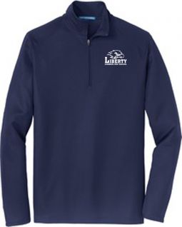Men's Pinpoint Mesh 1/2-Zip, Navy